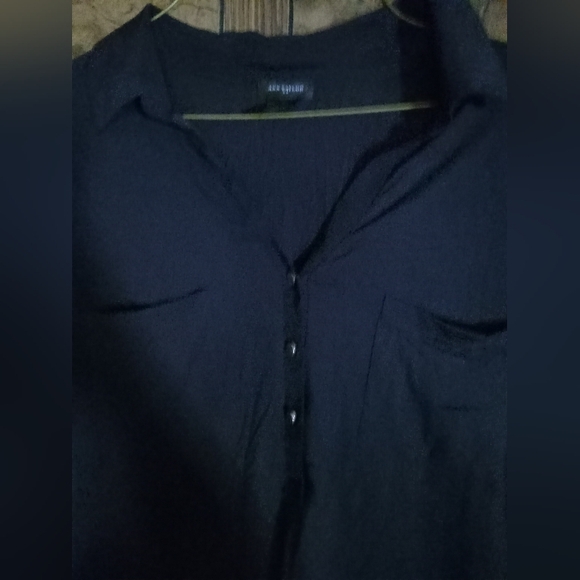 Dark Navy Blue Tunic Blouse - Picture 2 of 4